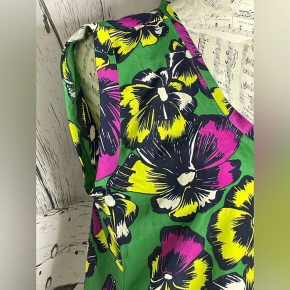 J. Crew green floral top 4 - Picture 3 of 6